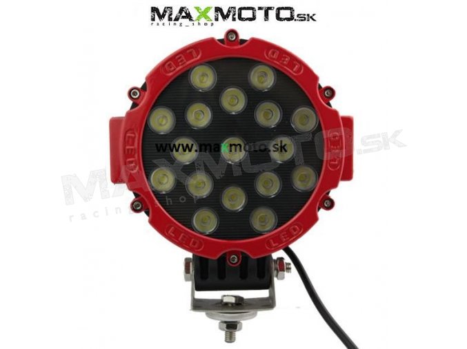 LED svelomet okruhly 160mm cerveny