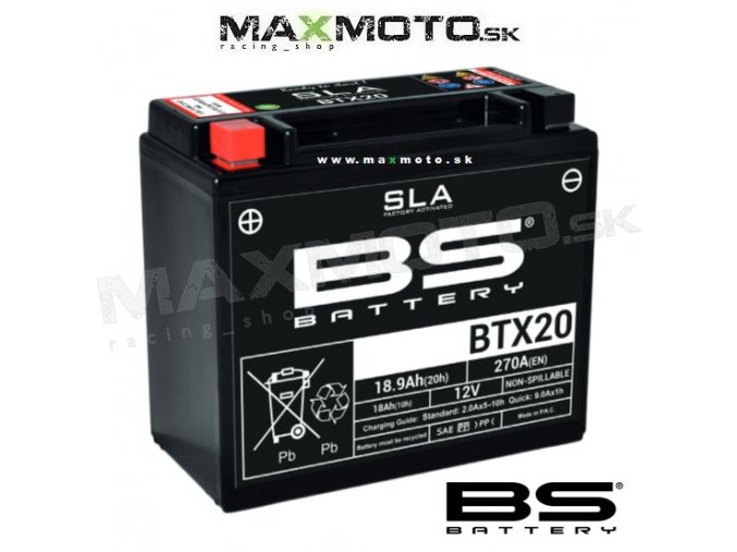 Bateria BS 12V 18Ah 175x87x155 BTX20 300688