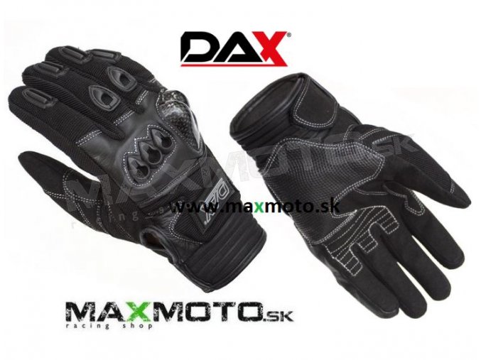 rukavice DAX ATV OFFORAD kross čierne s chráničami
