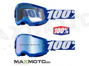 Okuliare 100% STRATA 2 Goggle blue zrkadlo sklo modre 2601 2936 50421 250 02 cire sklo 2601 2925 50421 101 02