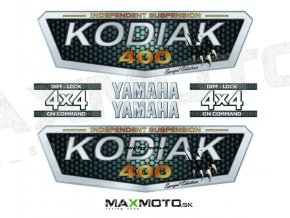 Nálepková sada YAMAHA Kodiak 400/ 450/ 700, strieborná