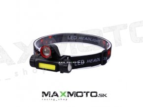 Čelová led lampa 1 x XPE 100LM 1 x COB 180LM LA0101