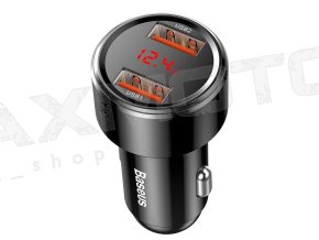 Nabíjačka do auta BASEUS Magic čierna, 2xUSB QC 3.0 45W