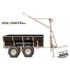 Vozik pre stvorkolky UTV malotraktor SHARK WOOD 1500 cierny