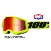 Okuliare 100% STRATA 2 Goggle Yellow zrkadlo sklo cervene 2601 2939 50421 251 04