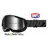 Okuliare 100% STRATA 2 Goggle black zrkadlo sklo strieborne 2601 2943 50421 252 01