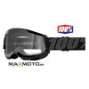 Okuliare 100% STRATA 2 Goggle Black cire sklo 2601 2924 50421 101 01