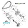 Matica variatora CF MOTO Gladiator X450 X520 X600 X625 X850 X1000 Z1000 UTV625 1000 0JYA 051013 10001 schema