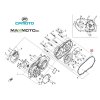 Kryt variatora CF MOTO Gladiator X450 X520 X550 X600 X625 0GR0 013300 20000 schema