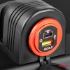 Nabíjačka MOD-03 AMIO - 2xUSB 1A/ 2.1A, 12/24V, červené podsvietenie