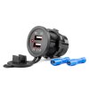 Nabíjačka MOD-03 AMIO - 2xUSB 1A/ 2.1A, 12/24V, červené podsvietenie