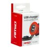 Nabíjačka MOD-10 AMIO - 2xUSB 3.1A, 12/24V, červené podsvietenie