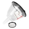 Plastový lievik s polovičným krytom a filtrom AMIO - 13,5cm