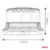 Výstražný LED maják W28M 12V 24V AMIO-04108