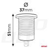 Vodotesná telefónna nabíjačka s modrým LED indikátorom 4,2A 2xUSB 12/24V AMIO-04217