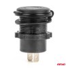 Vodotesná telefónna nabíjačka so spínačom ČERVENÝ LED indikátor Digitálny voltometer USB + USB C QC3.0 12/24V AMIO-04222