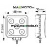 LED svetlo štvorcové 5x3W, MINI 85mm, 1000lm