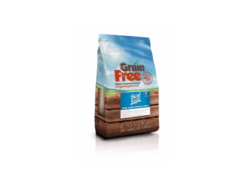 best breeder grain free pork sweet potato apple 2 kg