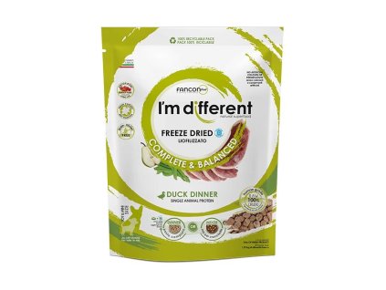 I´M DIFFERENT Duck DINNER, mrazem sušené raw krmivo s kachnou, 397 g