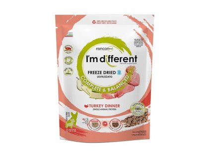 I´M DIFFERENT Turkey DINNER, mrazem sušené raw krmivo s krůtou, 156 g