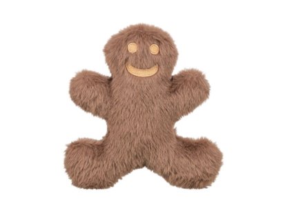 Vánoční postavička perníček 16 cm, plyš, hnědá