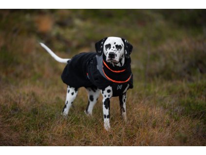 Non-stop Dogwear Mikina Trekking fleece jacket černá/oranžová