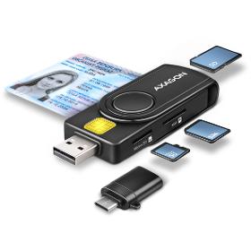 AXAGON CRE-SMP2A čítačka kariet USB-A + OP