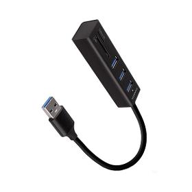 HMA-CR3A HUB 3xUSB-A microSD ALU USB 3.2