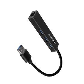AXAGON HMA-GL3A HUB 3xUSB-A RJ45 ALU USB 3.2