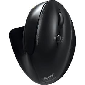 PORT DESIGNS Bezdrôtová ergonomická myš USB-A/C BLACK