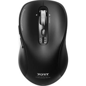 PORT DESIGNS Bezdrôt. nabíjacia myš Expert USB-A/C BK