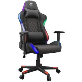 WHITE SHARK Herné kreslo THUNDERBOLT s RGB čierne