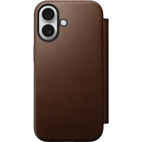 NOMAD Modern Leather Folio iPhone 17 Brown