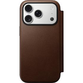 NOMAD Modern Leather Folio iPhone 17 Pro Brown