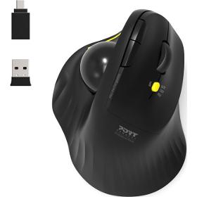 Bezdrôtová ergonomická myš USB-A/C BLACK