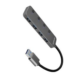 AXAGON HUE-MSA HUB Switch ALU 4x USB 3.2