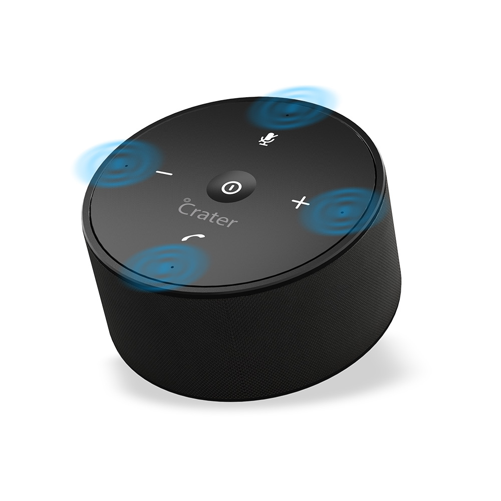 ORAVA Bluetooth reproduktor v netradičnom dizajne, so super BASSom a zabudovanými 4 mikrofónmi Crater-7