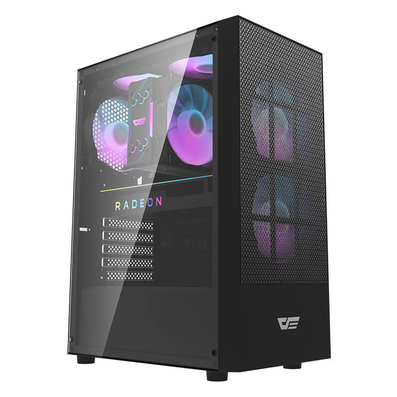 Počítačová skriňa Darkflash A290 + 3 ventilátory (čierna) A290