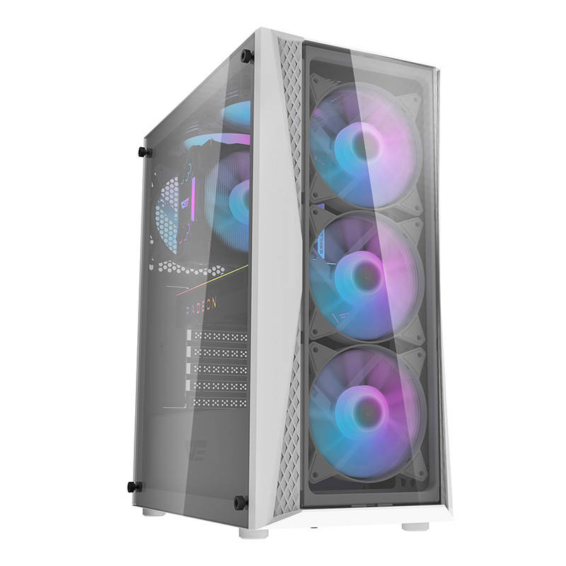 Darkflash DK352 Plus computer case + 4 fans (black and white) DK352 Plus Black Whi
