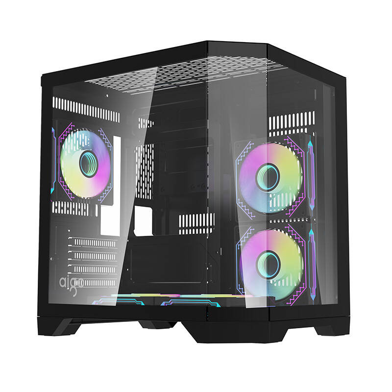 Darkflash Počítačová skriňa Darflash FT350 + 5 ventilátorov aRGB (čierna) FT350 Black