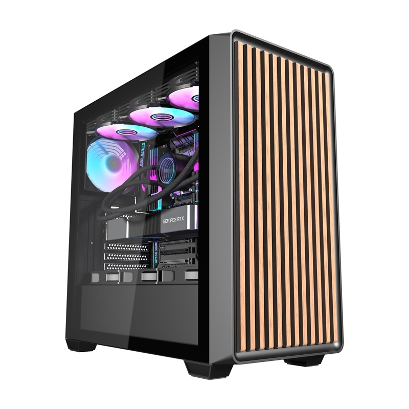 Počítačová skriňa Darkflash DS900WD (čierna) + 4 ventilátory Darkflash DS900WD wi