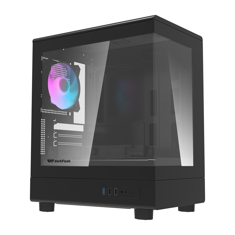 Počítačová skriňa Darkflash DB330M + 3 ventilátory (čierna) DB330M Black +3F
