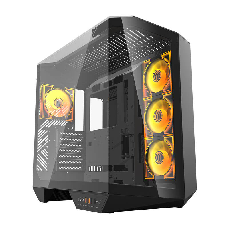 Počítačová skriňa Darkflash DY470 so 4 ventilátormi (čierna) DY470 Black