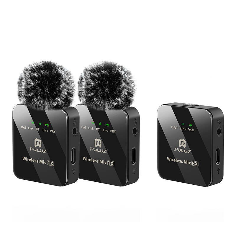 Wireless Lavalier Microphone PULUZ 2 TX + 1 RX PU3154B