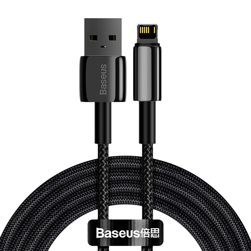 Baseus Tungsten Gold kábel USB na iP 2,4A 2 m (čierny) CALWJ-A01