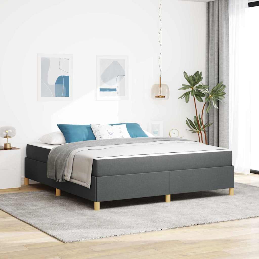 vidaXL Rám postele Tmavo šedá 180 x 200 cm látka