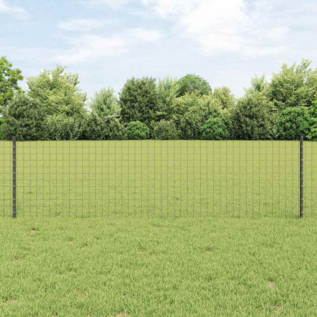 vidaXL Zabudovaný plotový stĺpik 11 ks Sivá 100 cm