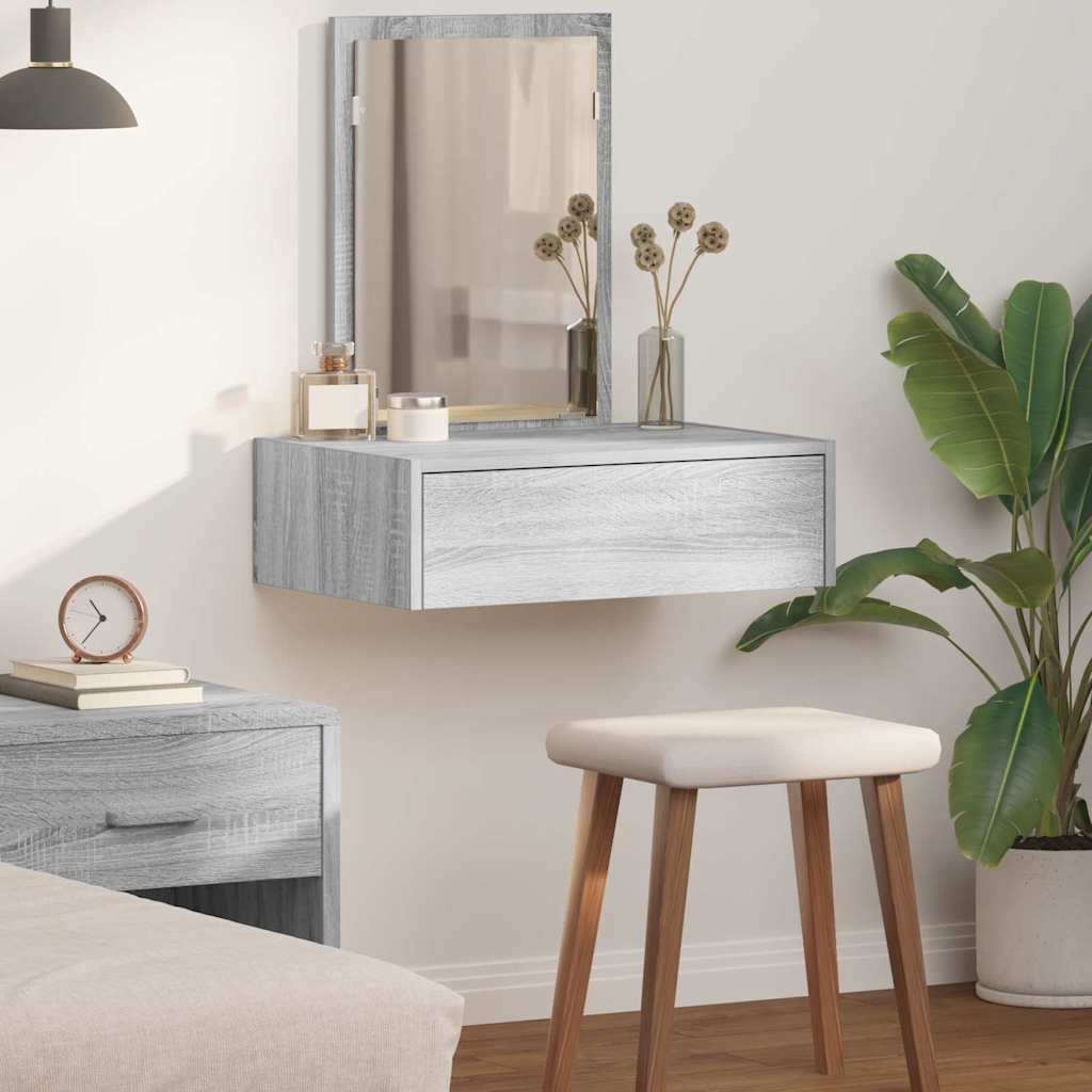 vidaXL Toaletný stolík Sivá 60 x 40 x 70 cm Kompozitné drevo