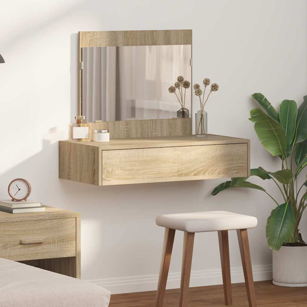 vidaXL Toaletný stolík Hnedá 83 x 40 x 70 cm Kompozitné drevo