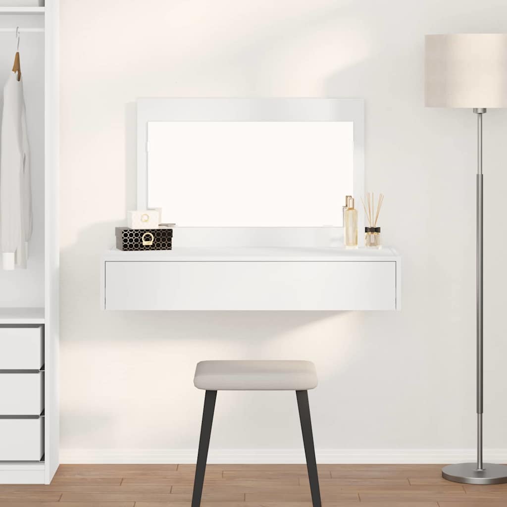 vidaXL Toaletný stolík Biela 100 x 40 x 70 cm Kompozitné drevo